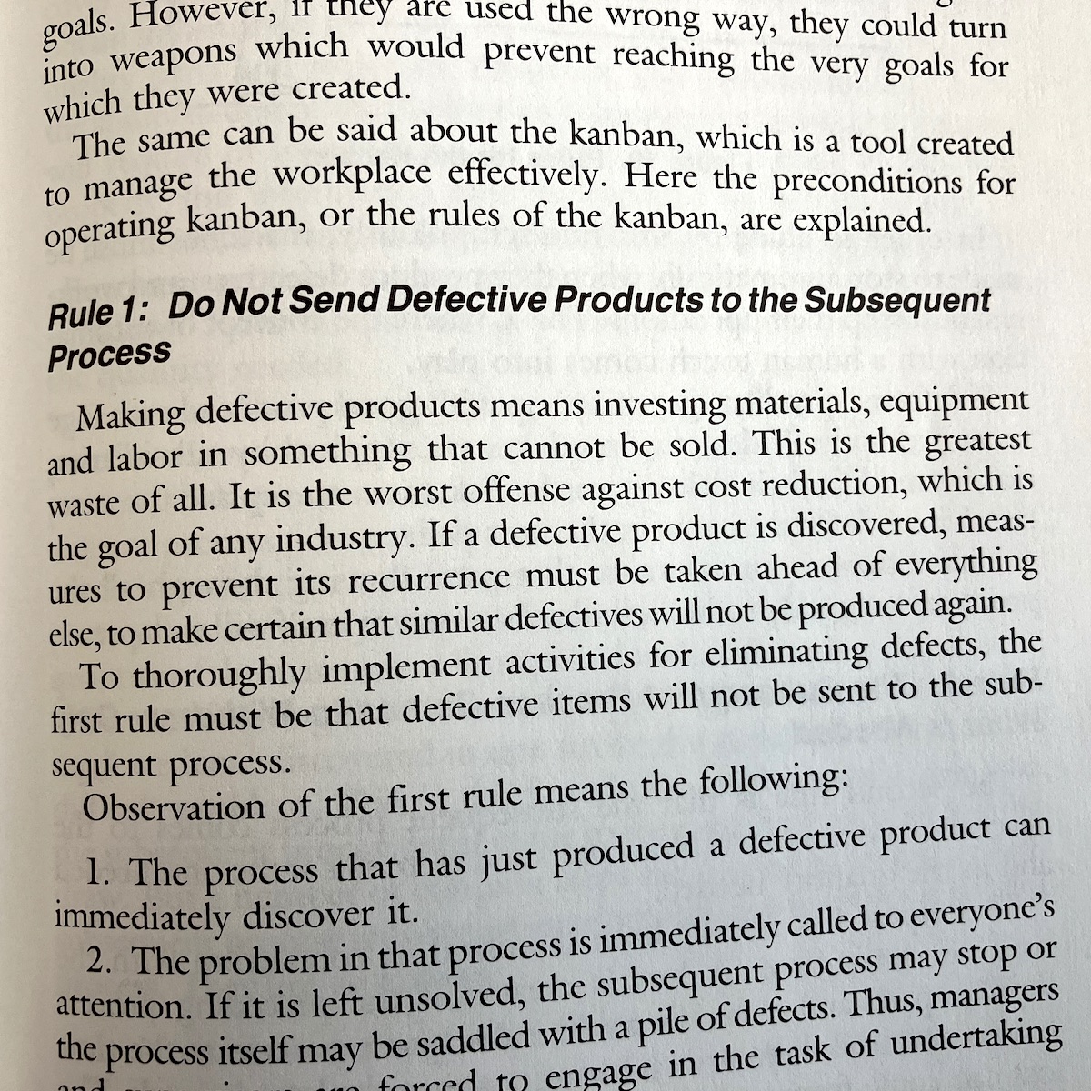 Rule 1 before using a kanban